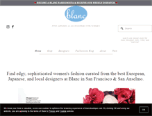 Tablet Screenshot of blancboutique.com